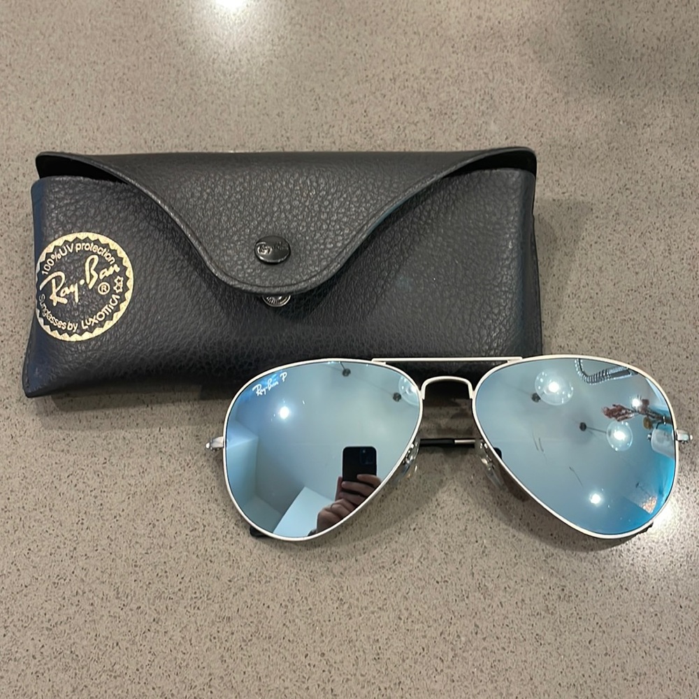 RAY-BAN AVIATOR MIRROR SUNGLASSES